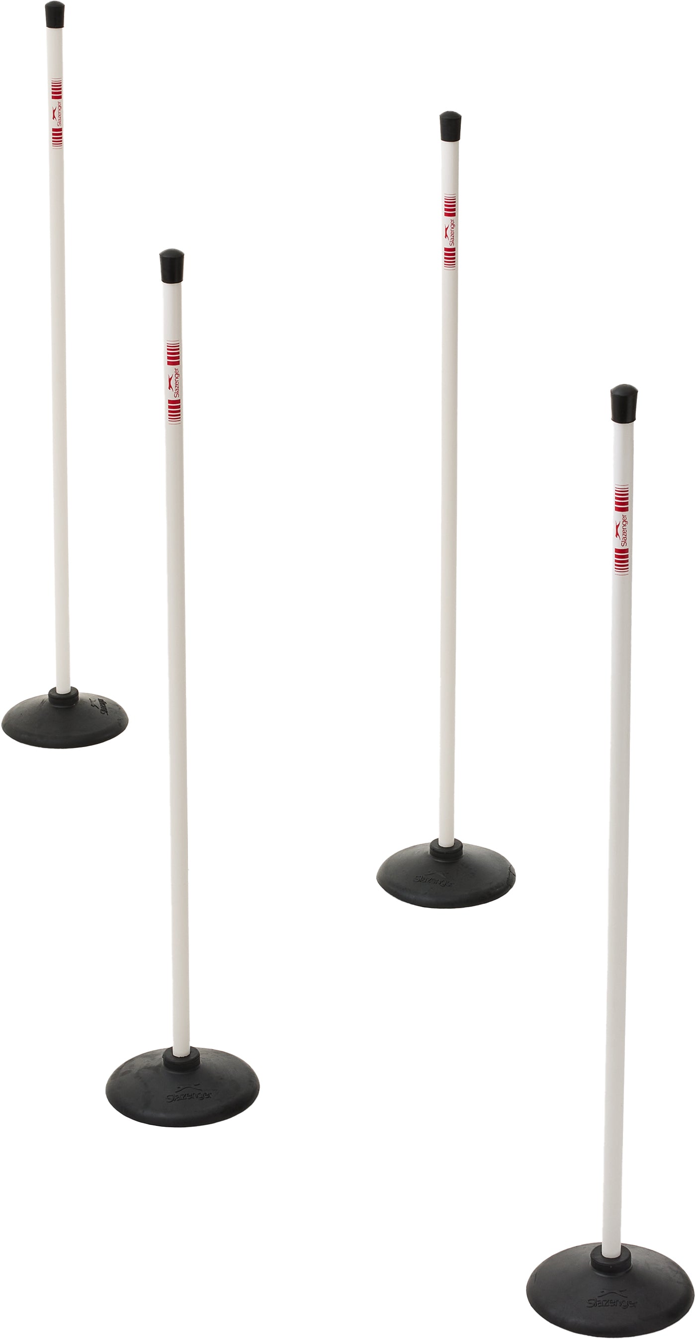 Slazenger White Rounders Posts & Black Bases (Set of 4)