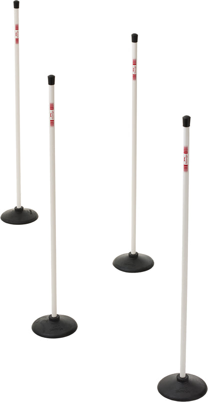 Slazenger White Rounders Posts & Black Bases (Set of 4)