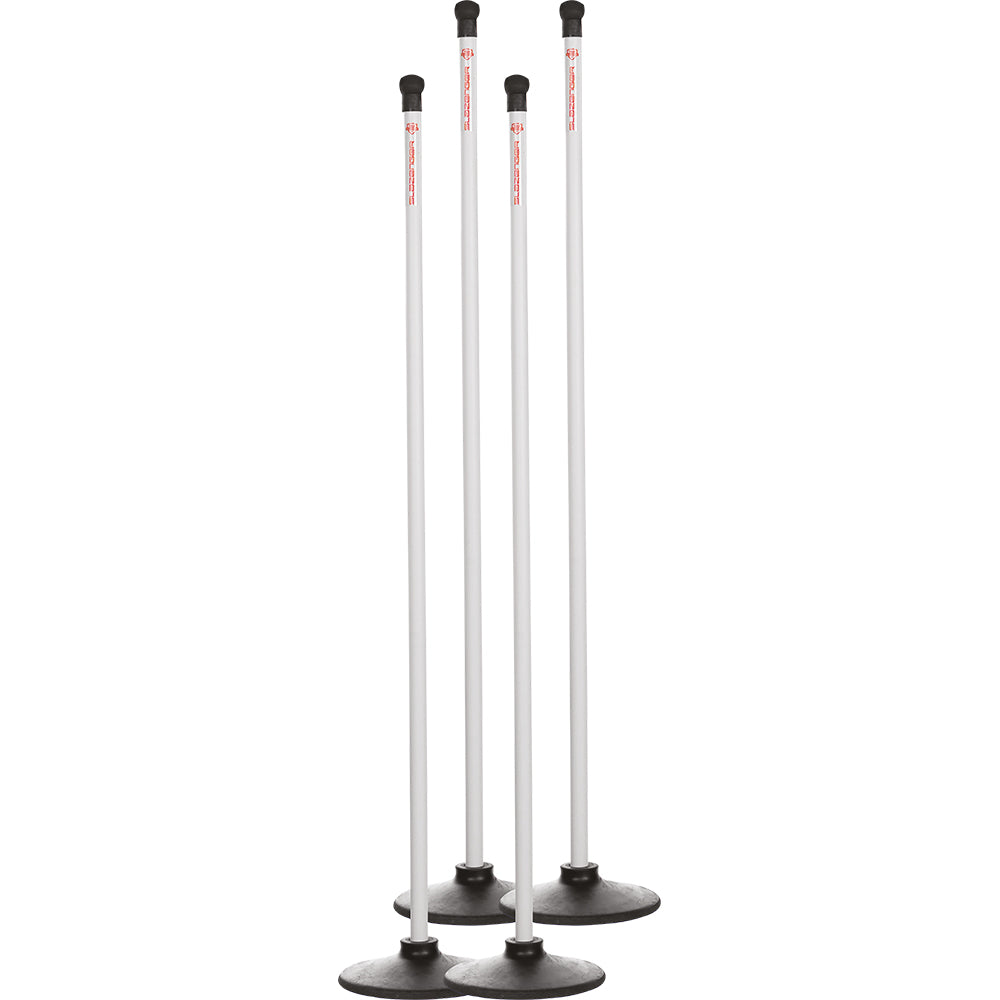 Slazenger White Rounders Posts & Black Bases Set of 4