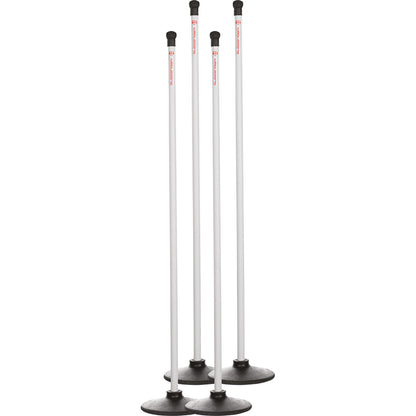 Slazenger White Rounders Posts & Black Bases Set of 4
