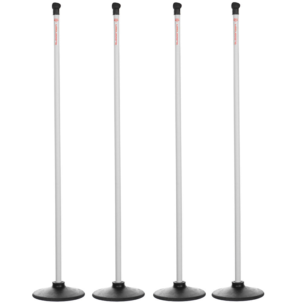 Slazenger White Rounders Posts & Black Bases Set of 4