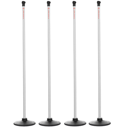 Slazenger White Rounders Posts & Black Bases Set of 4