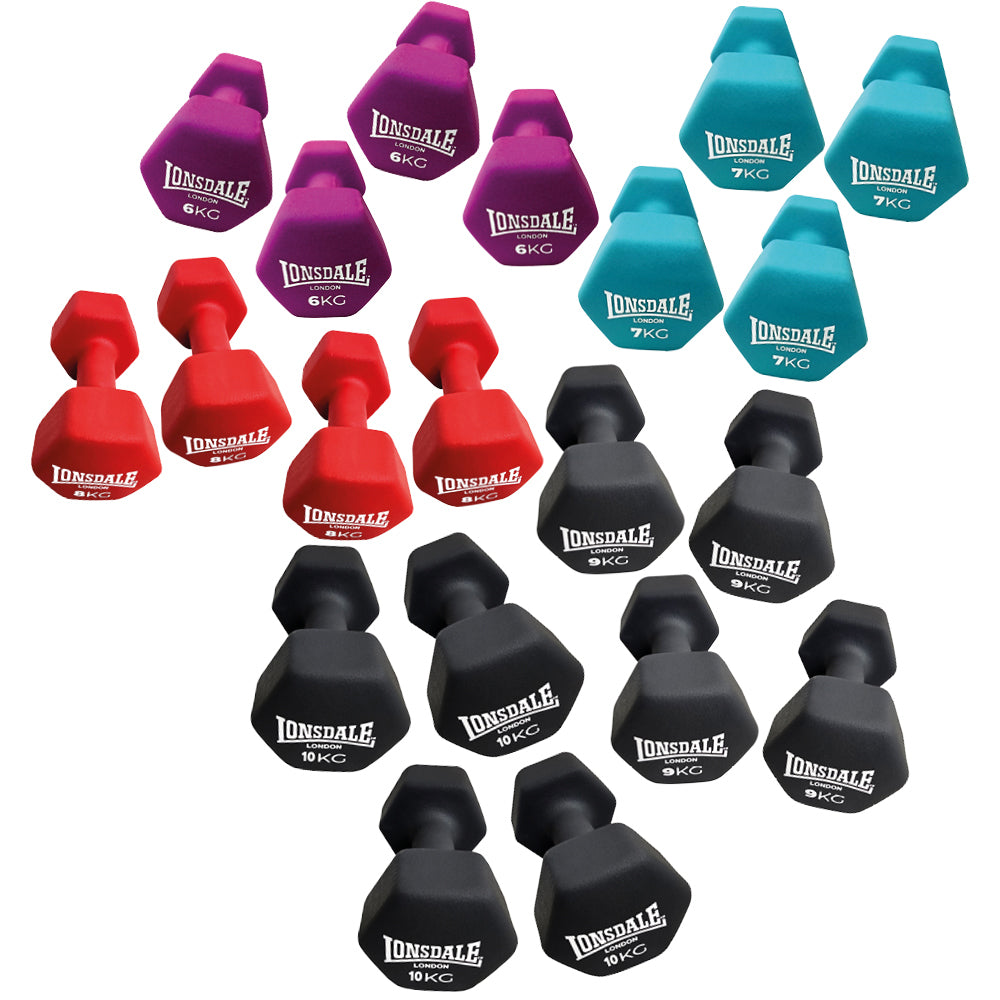 Lonsdale Neoprene Dumbbell Pack 3