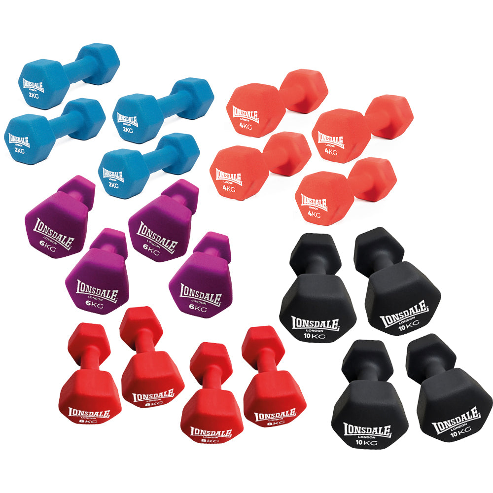 Lonsdale Neoprene Dumbbell Pack 4