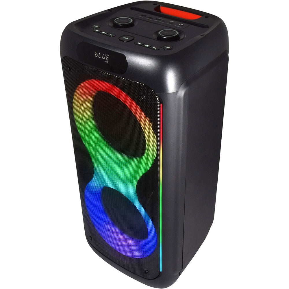 QULA-28 Rechargeable Portable PA Speaker with Inbuilt Mic, UHF Headset & LED Light Show