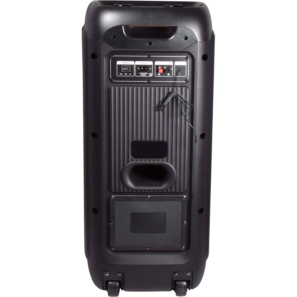 QULA-28 Rechargeable Portable PA Speaker with Inbuilt Mic, UHF Headset & LED Light Show