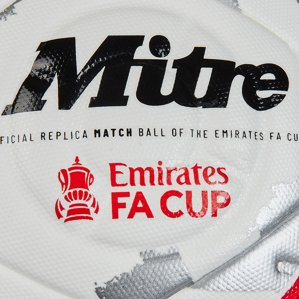 FA Cup Ultimax Pro Football White/Silver/Red