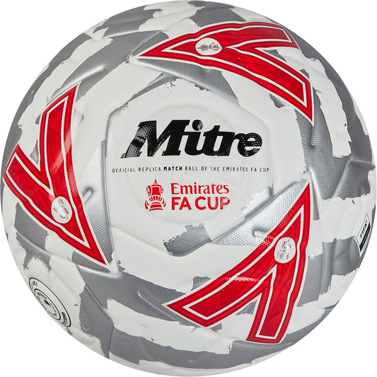 FA Cup Ultimax Pro Football White/Silver/Red
