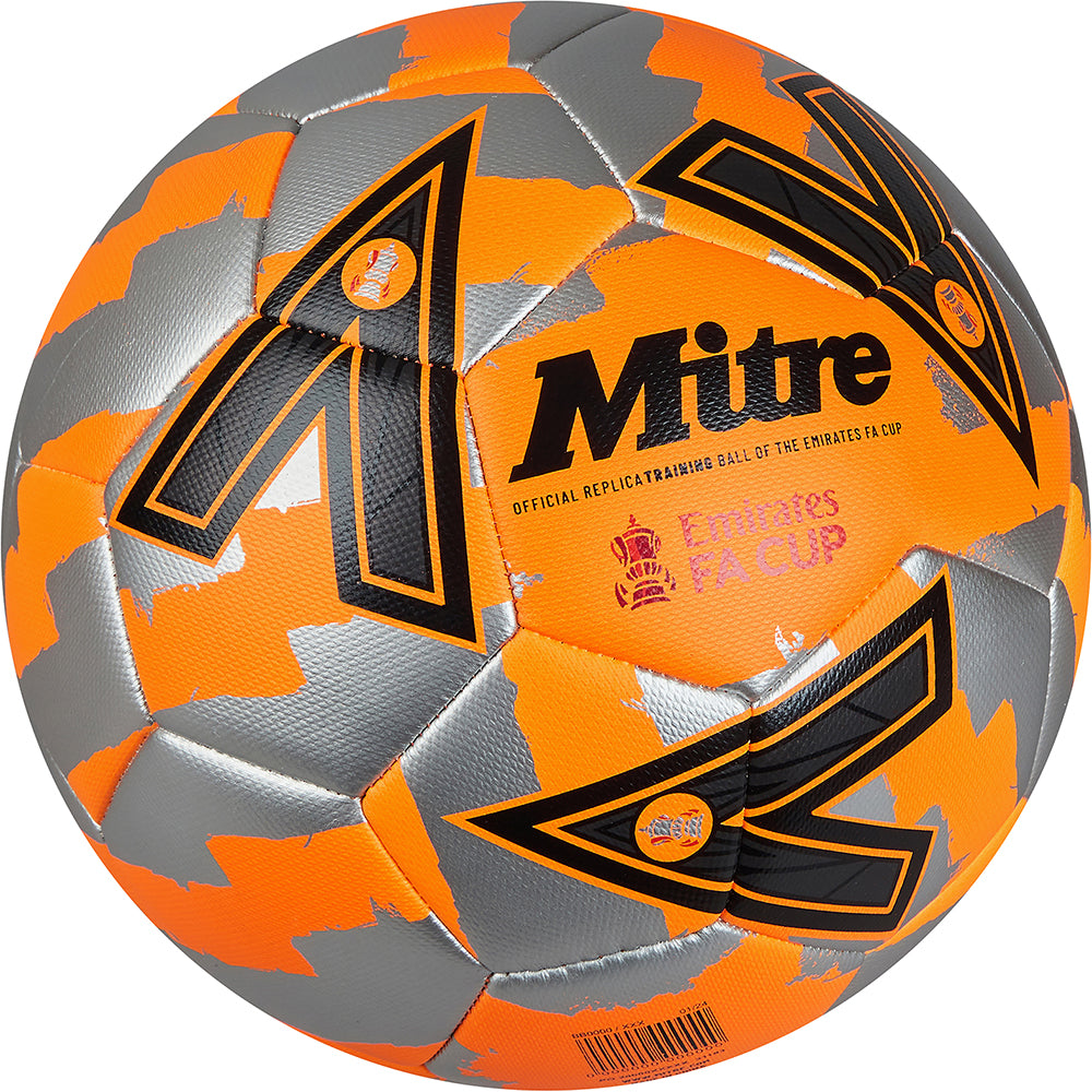 FA Cup Train Football Orange/Silver/Black