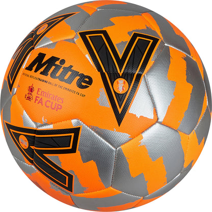 FA Cup Train Football Orange/Silver/Black