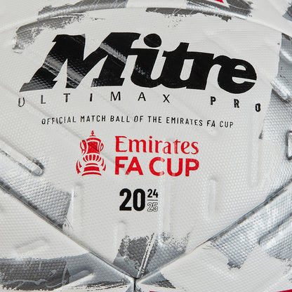 Mitre FA Cup Train Football White/Silver/Red