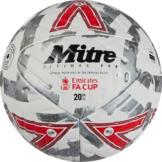FA Cup Train Football White/Silver/Red