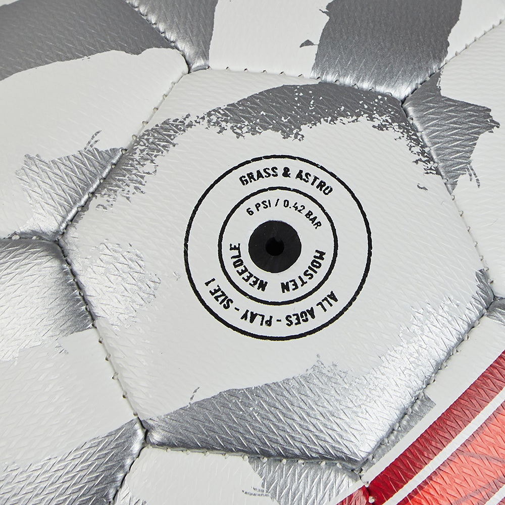 Mitre FA Cup Play Football White/Silver/Red