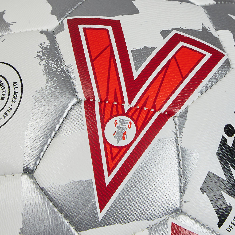 Mitre FA Cup Play Football White/Silver/Red