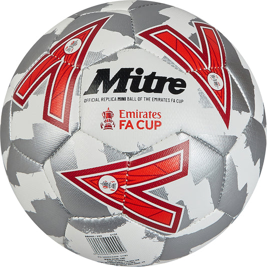 FA Cup Play Football White/Silver/Red