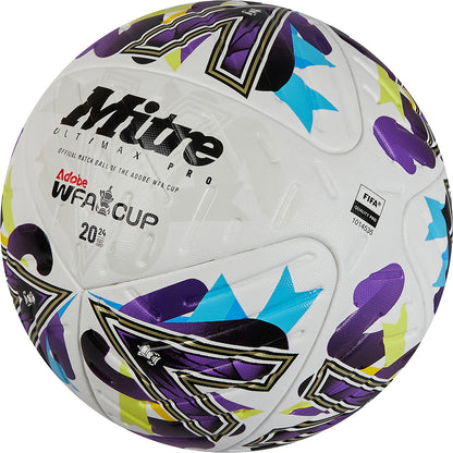 Women's FA Cup Ultimax Pro Football White/Electric Violet/Vibe Lime