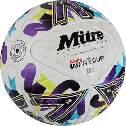 Women's FA Cup Ultimax Pro Football White/Electric Violet/Vibe Lime