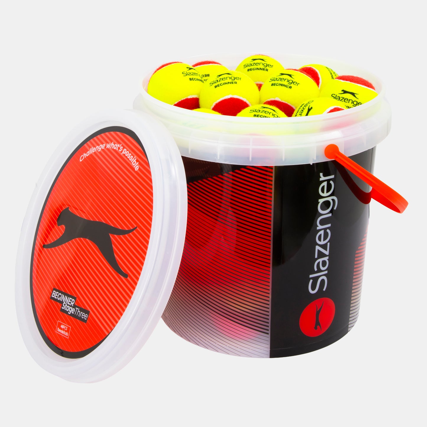 Slazenger Beginner Tennis Red Bucket (48 Balls)