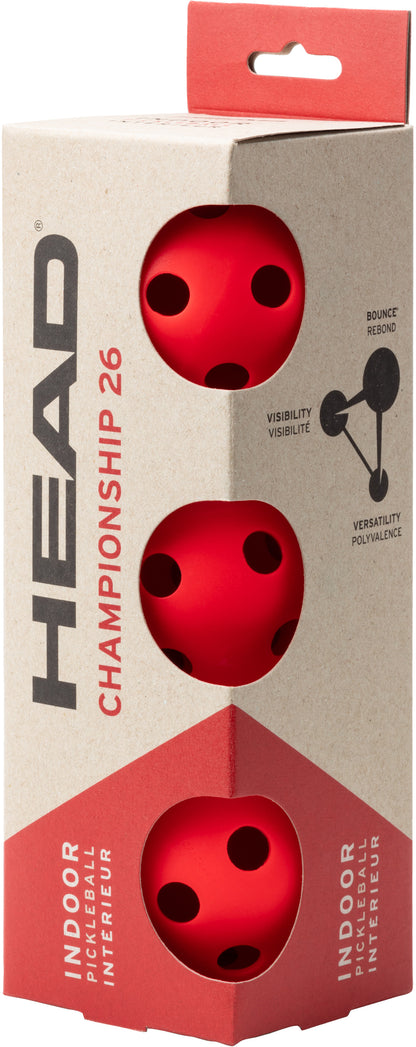 Head Championship Indoor Pickleballs (Set of 3)