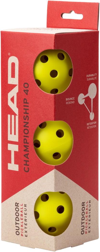 Head Championship Outdoor Pickleballs (Set of 3)