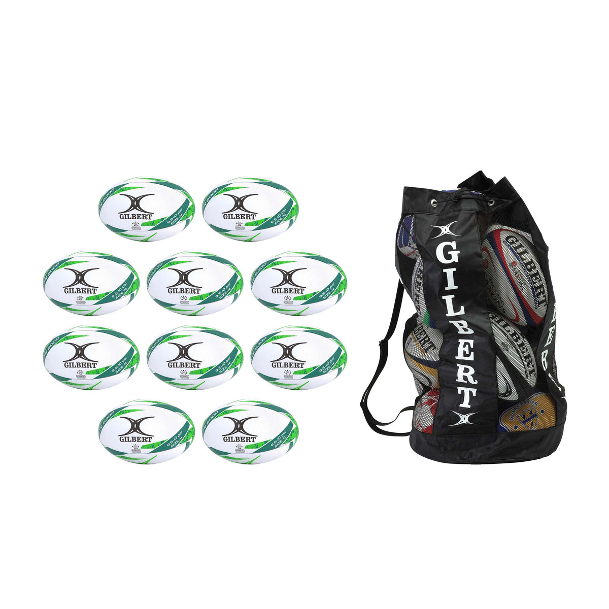 Gilbert G-TR6000 Rugby Balls - Pack of 10