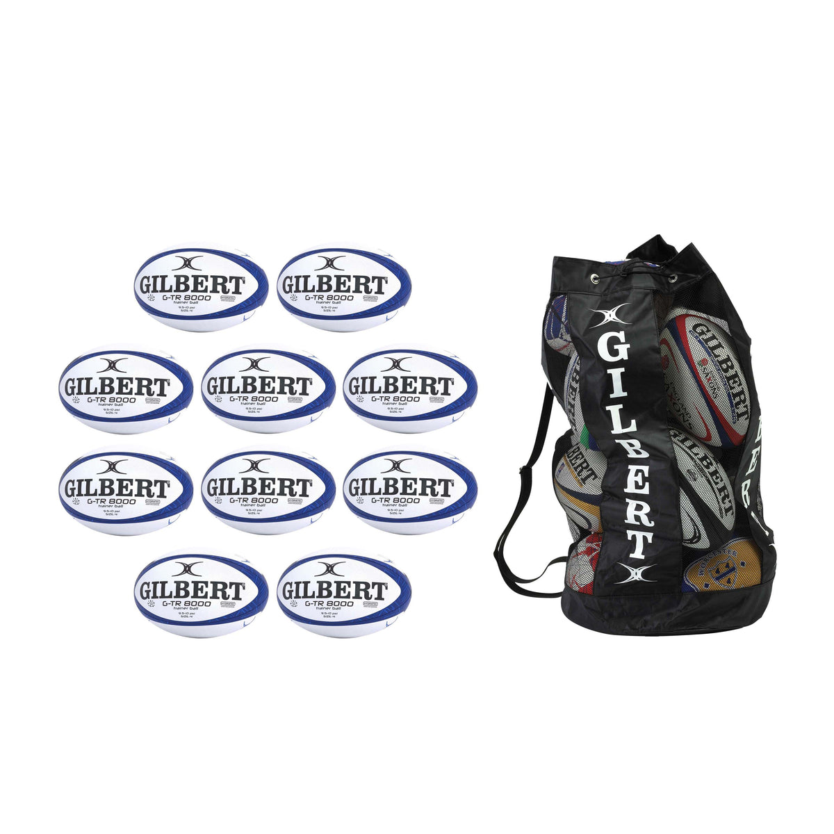 Gilbert G-TR8000 Rugby Balls - Pack of 10