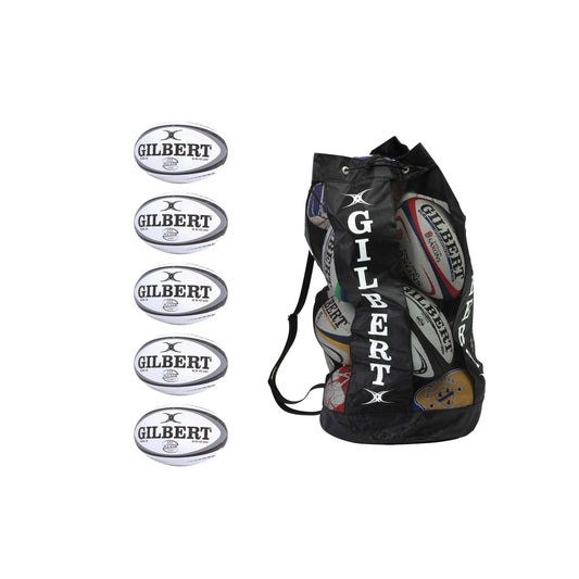 Gilbert Pulsar Rugby Balls - Pack of 5