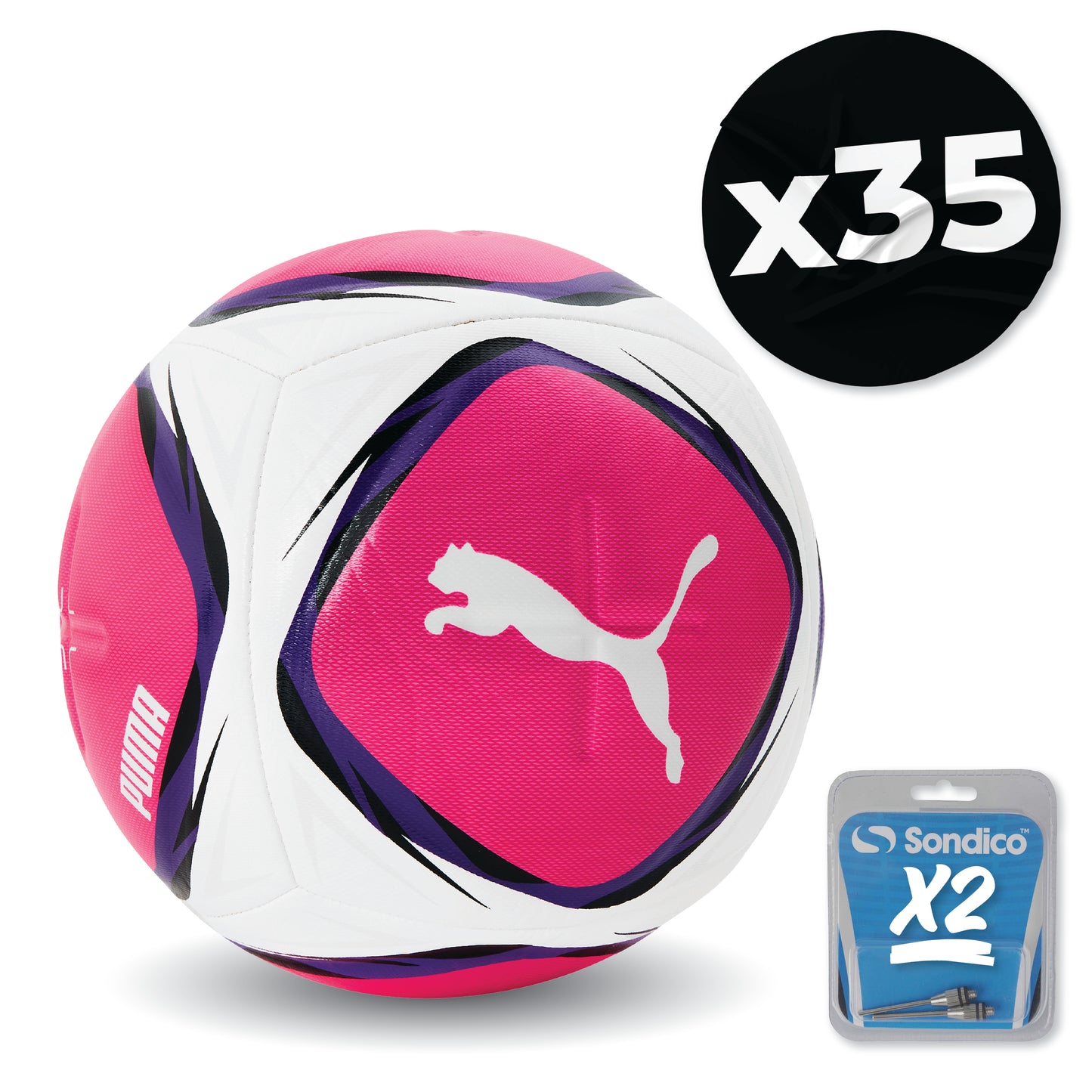 Puma Vitoria Footballs - Pack of 35 with Inflating Needle Adaptors
