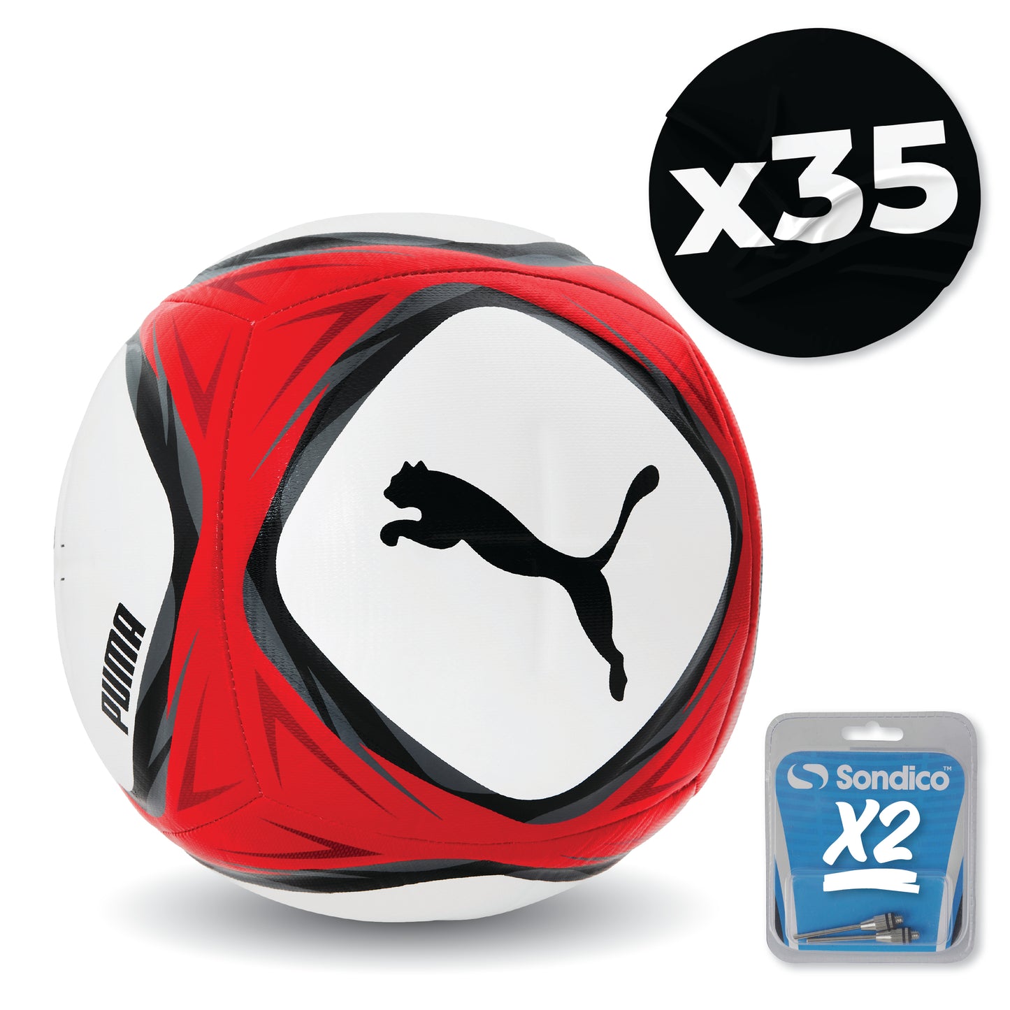 Puma Vitoria Footballs - Pack of 35 with Inflating Needle Adaptors
