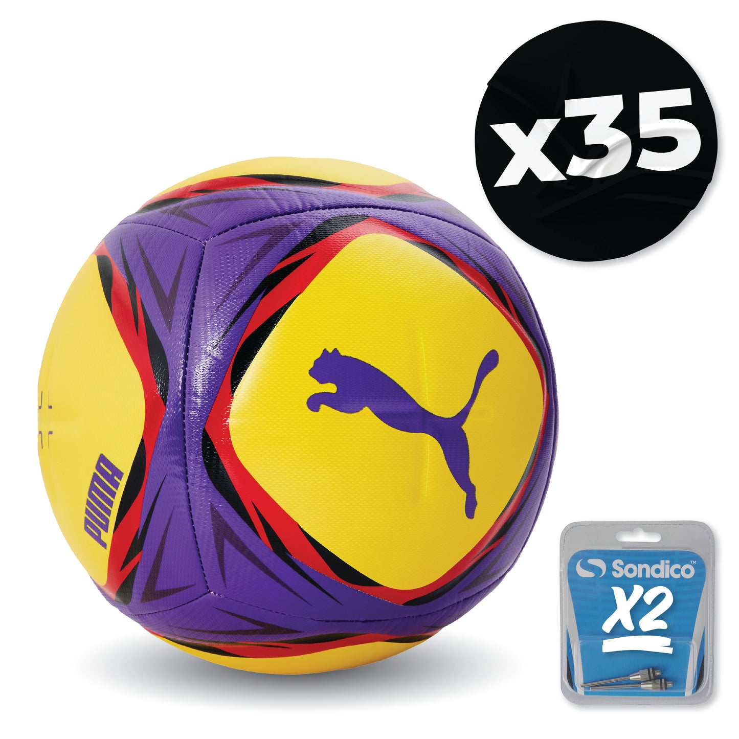 Puma Vitoria Footballs - Pack of 35 with Inflating Needle Adaptors
