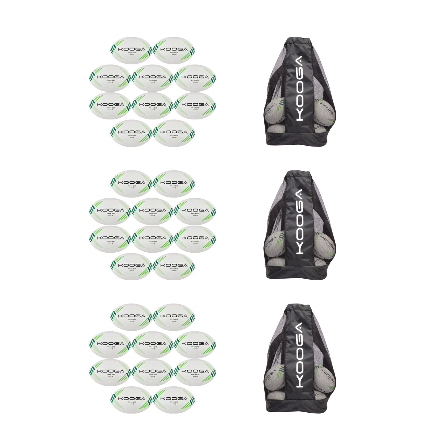 Kooga Phase Rugby Balls - Class Pack of 30